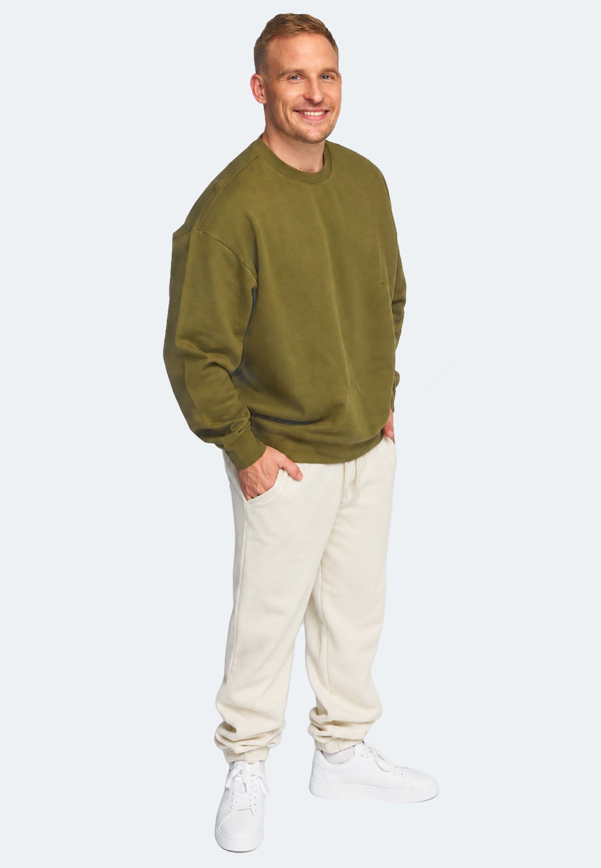 Pantaloni della tuta Switcher, colore Jan/603, bianco nuvola