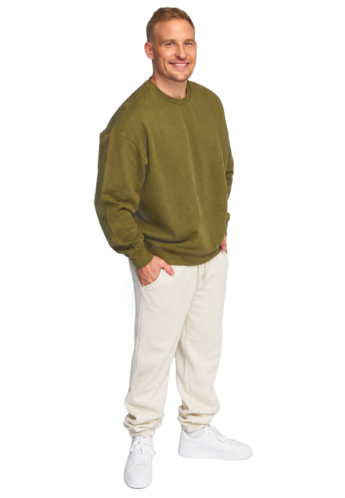 Pantaloni della tuta Switcher, colore Jan/603, bianco nuvola