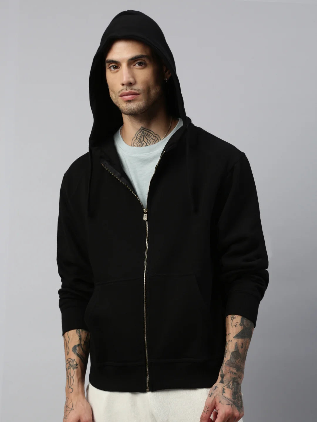 herren-miami-baumwolle-polyester-zip-hoodie-noir-Front
