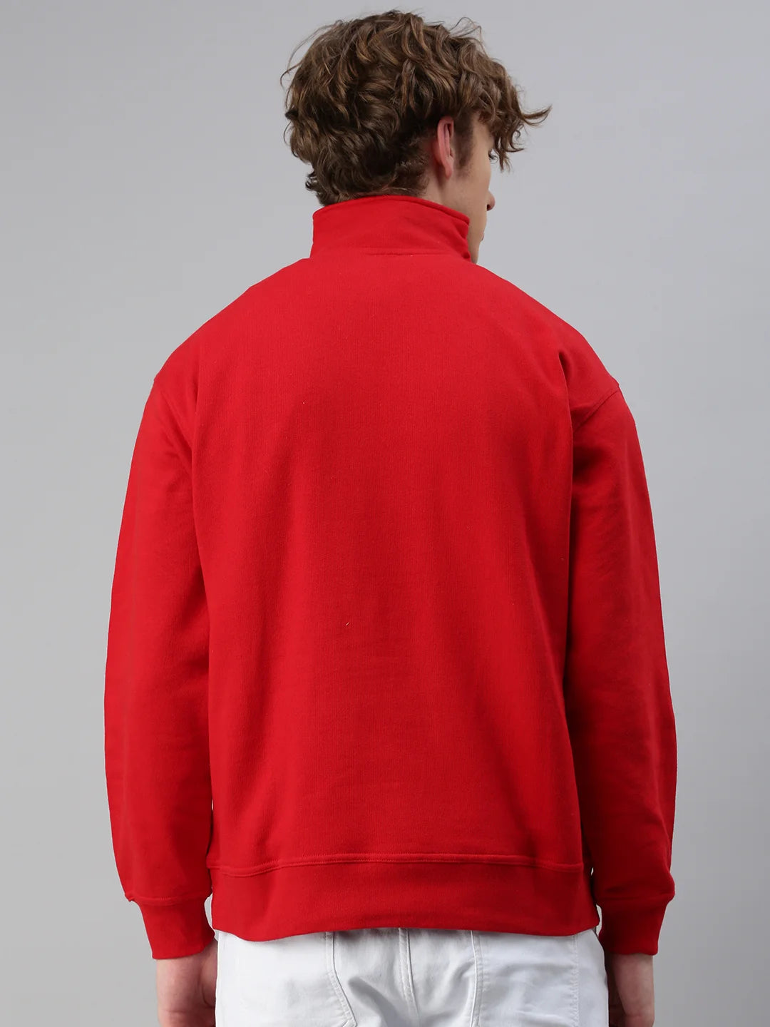 Sweatshirt mit viertel Reißverschluss aus Polyester