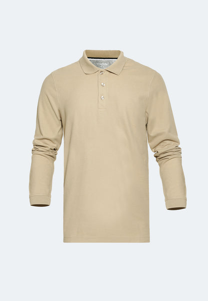 Langarm Bio Baumwoll Piqué Poloshirt Erik