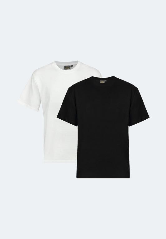 Confezione da 2 magliette Classic Bob Blanc - Noir