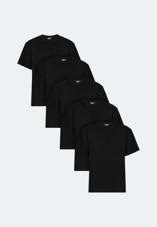 Confezione da 5 magliette Classic Bob Noir