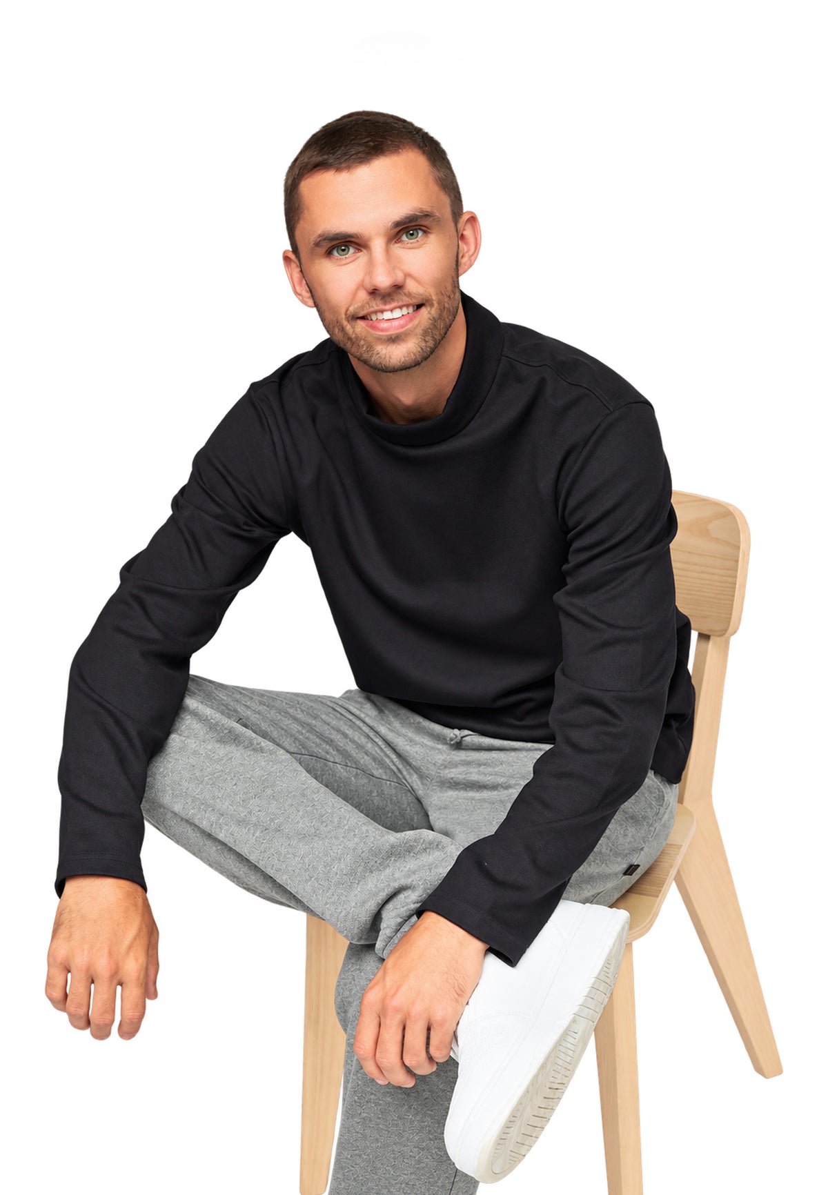 men sweatshirt Steve color/40 noir