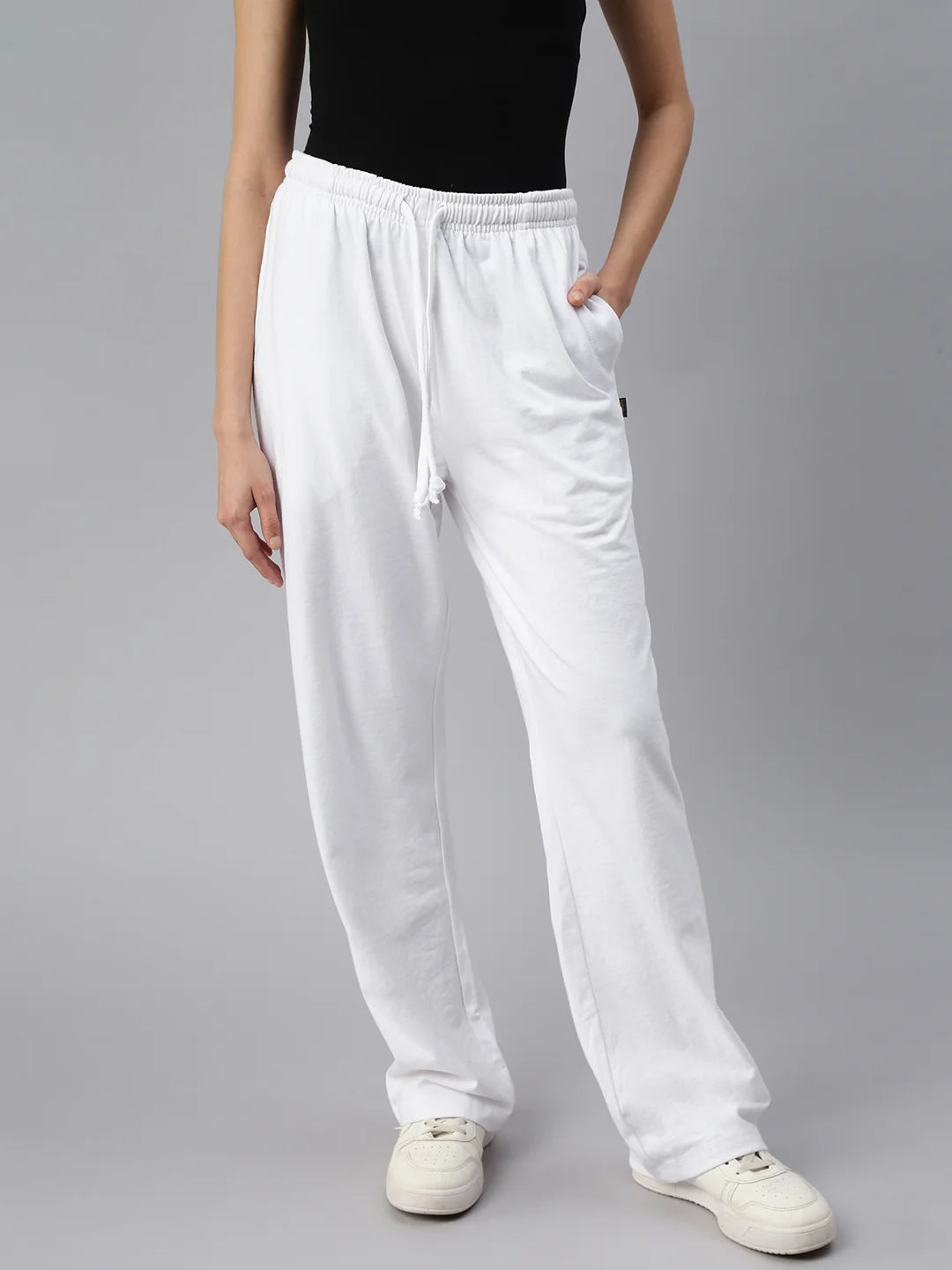 unisex-denver-baumwolle-polyester-sweatpants-blanc-Front