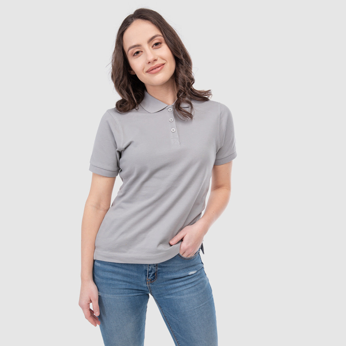 grey poloshirt for womens from switcher